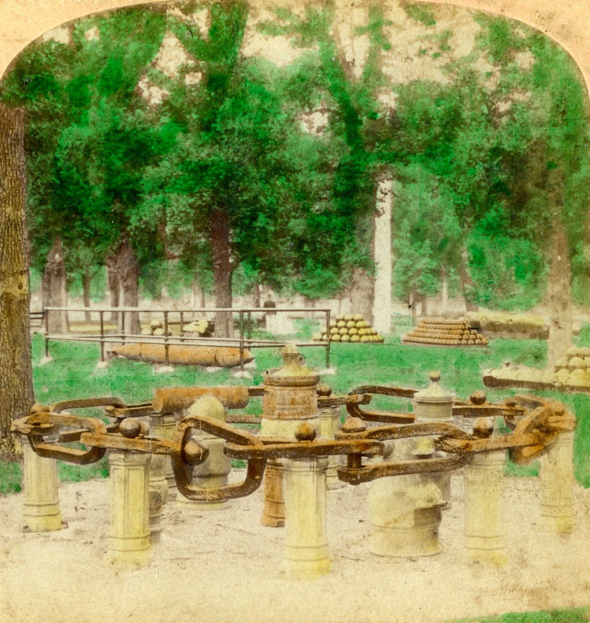 The Great Chain, Trophy Point, West Point, New York, USA, 1901 alkotó: Underwood and Underwood