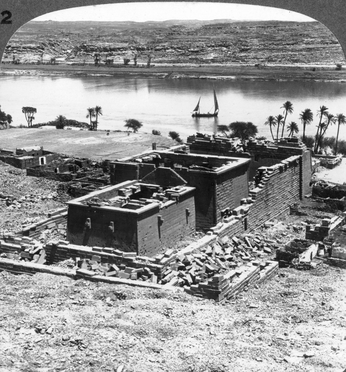 Kalabsheh núbiai temploma, Egyiptom, 1905. alkotó: Underwood and Underwood