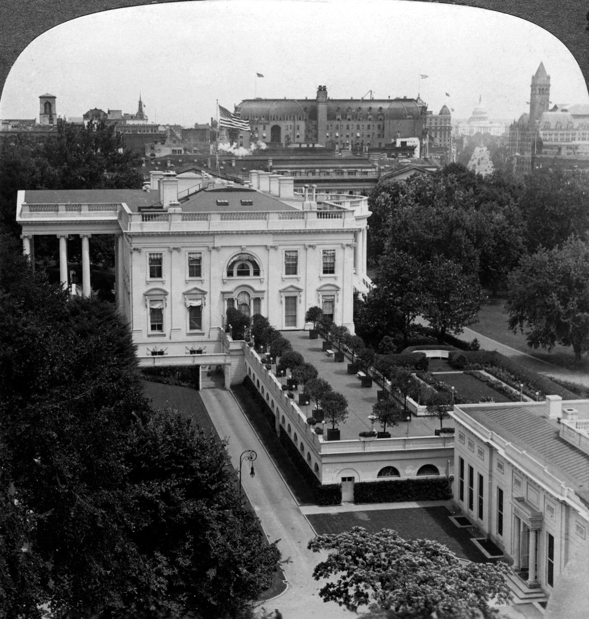 A Fehér Ház, Washington DC, USA. alkotó: Underwood and Underwood
