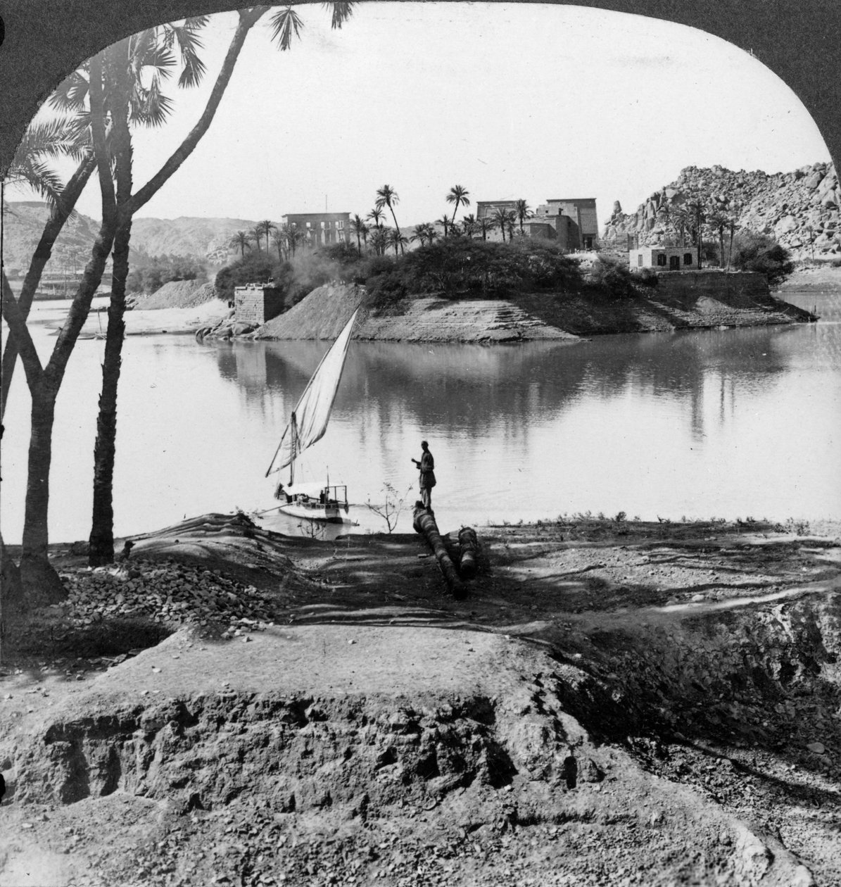 Philae szigete, Egyiptom, 1905. alkotó: Underwood and Underwood