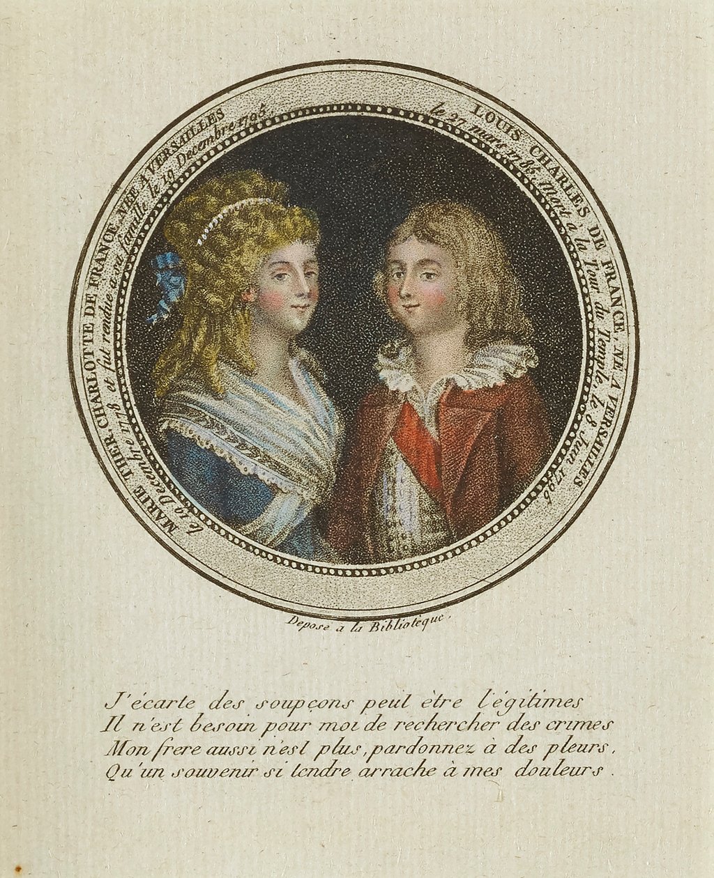 Mária Terézia Charlotte de France, Louis Charles de France alkotó: Unidentified