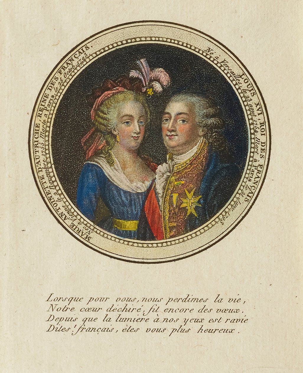 Marie Antoinette osztrák királyné, a franciák királynője; XVI. Lajos, a franciák királya alkotó: Unidentified