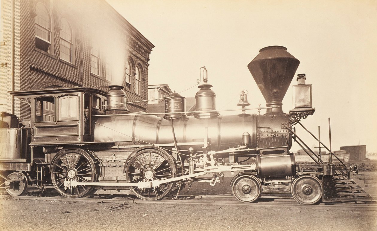 [Pennsylvania Railroad Locomotive at Altoona Repair Facility] alkotó: Unidentified