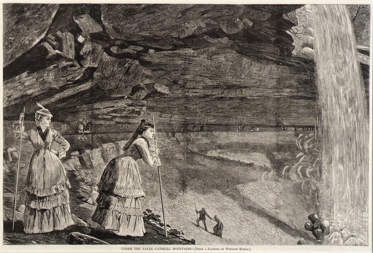 A vízesés alatt, Catskill-hegység alkotó: Unidentified