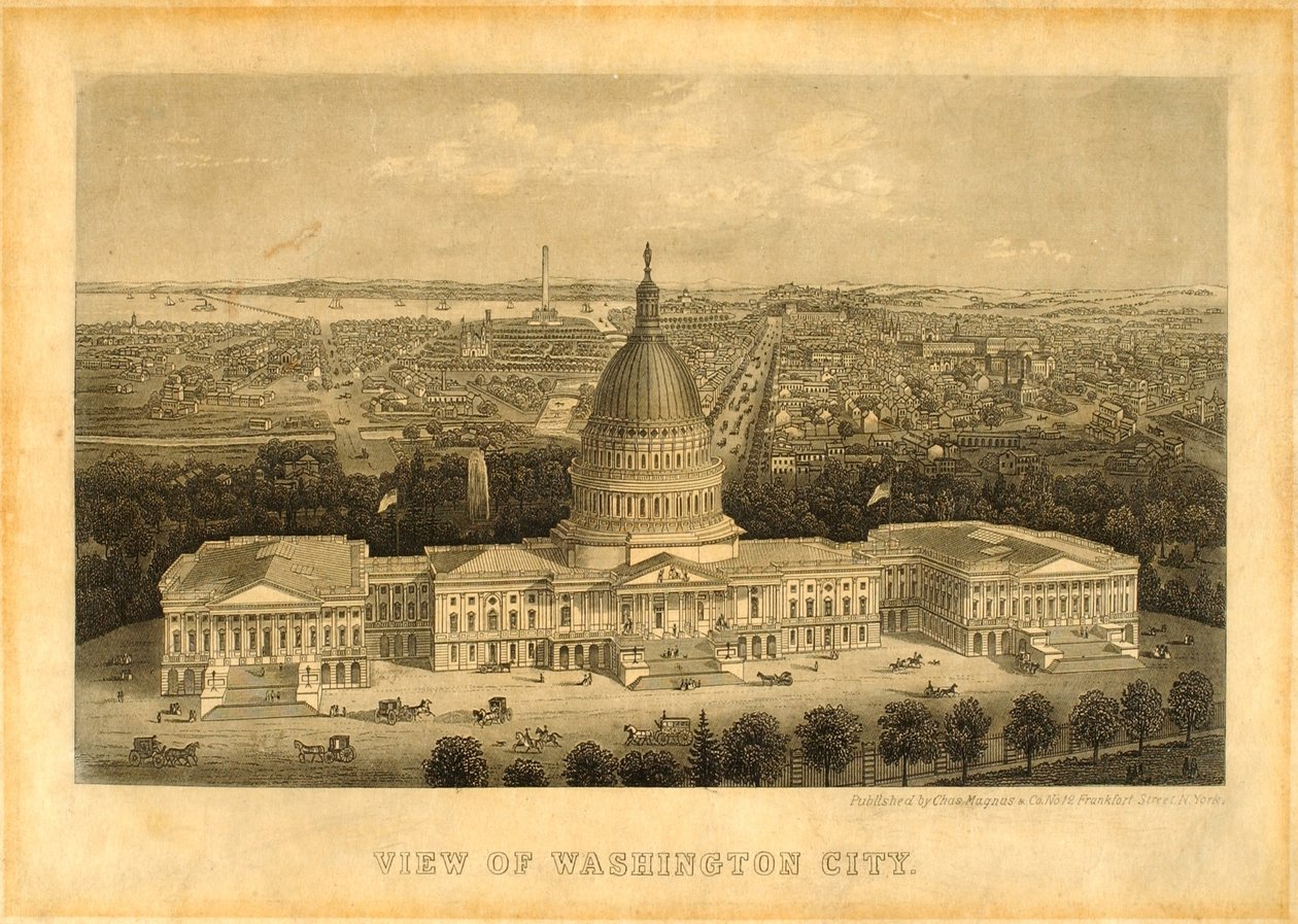 Washington városának kilátása alkotó: Unidentified