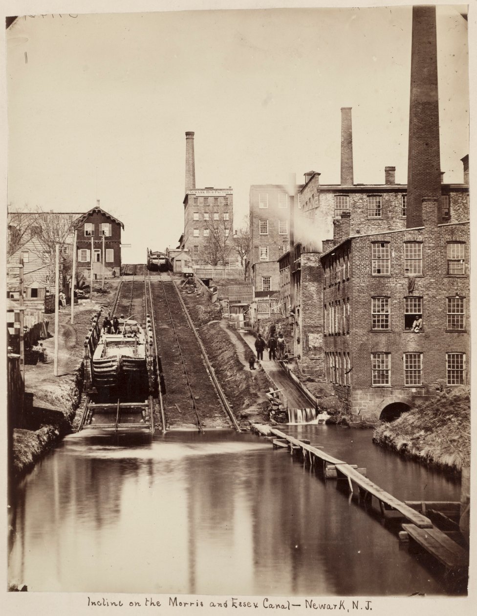 Incline a Morris és Essex csatornán, Newark, New Jersey, c. 1870. alkotó: Unidentified Photographer.