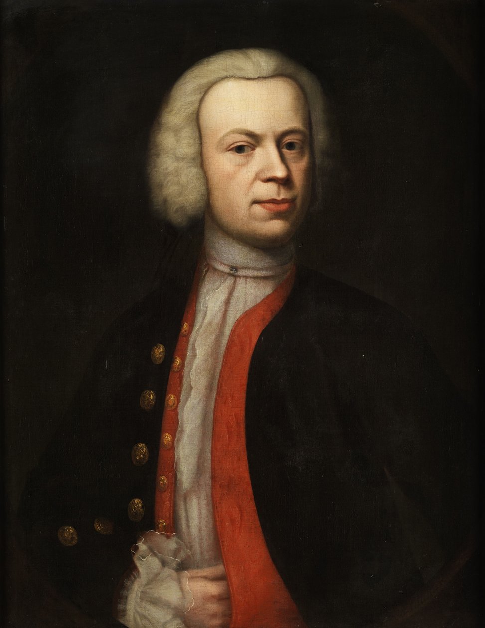 Parókás úriember félalakos portréja alkotó: Unidentified painter label QS