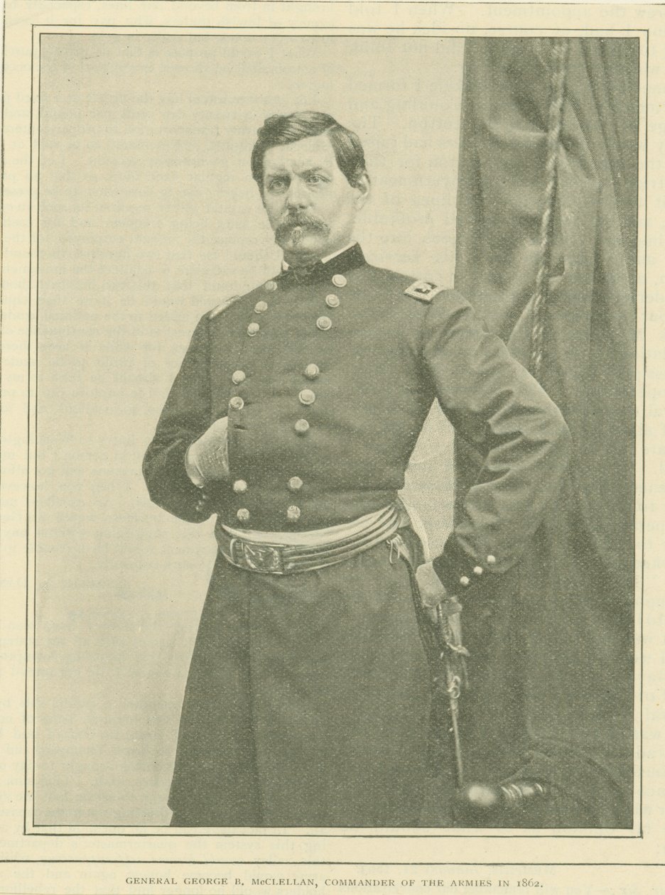 George B. McClellan tábornok, a hadsereg parancsnoka 1862 -ben. alkotó: Unknown
