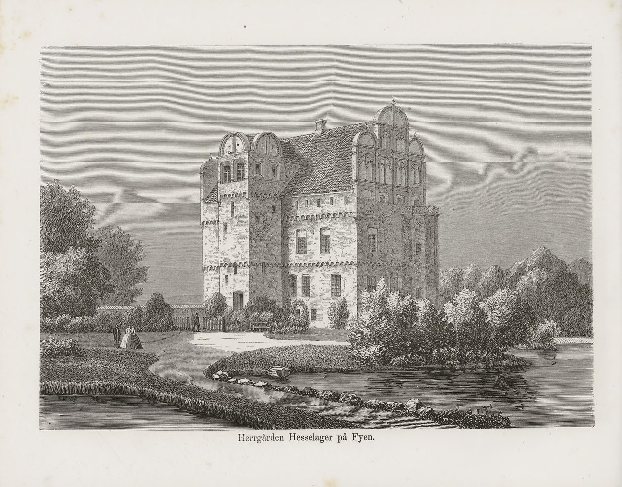 Illusztráció az ismeretlen szerző Nordiska taflor című könyvéből, amelyet Albert Bonnier adott ki (lásd: 1867) alkotó: Unknown