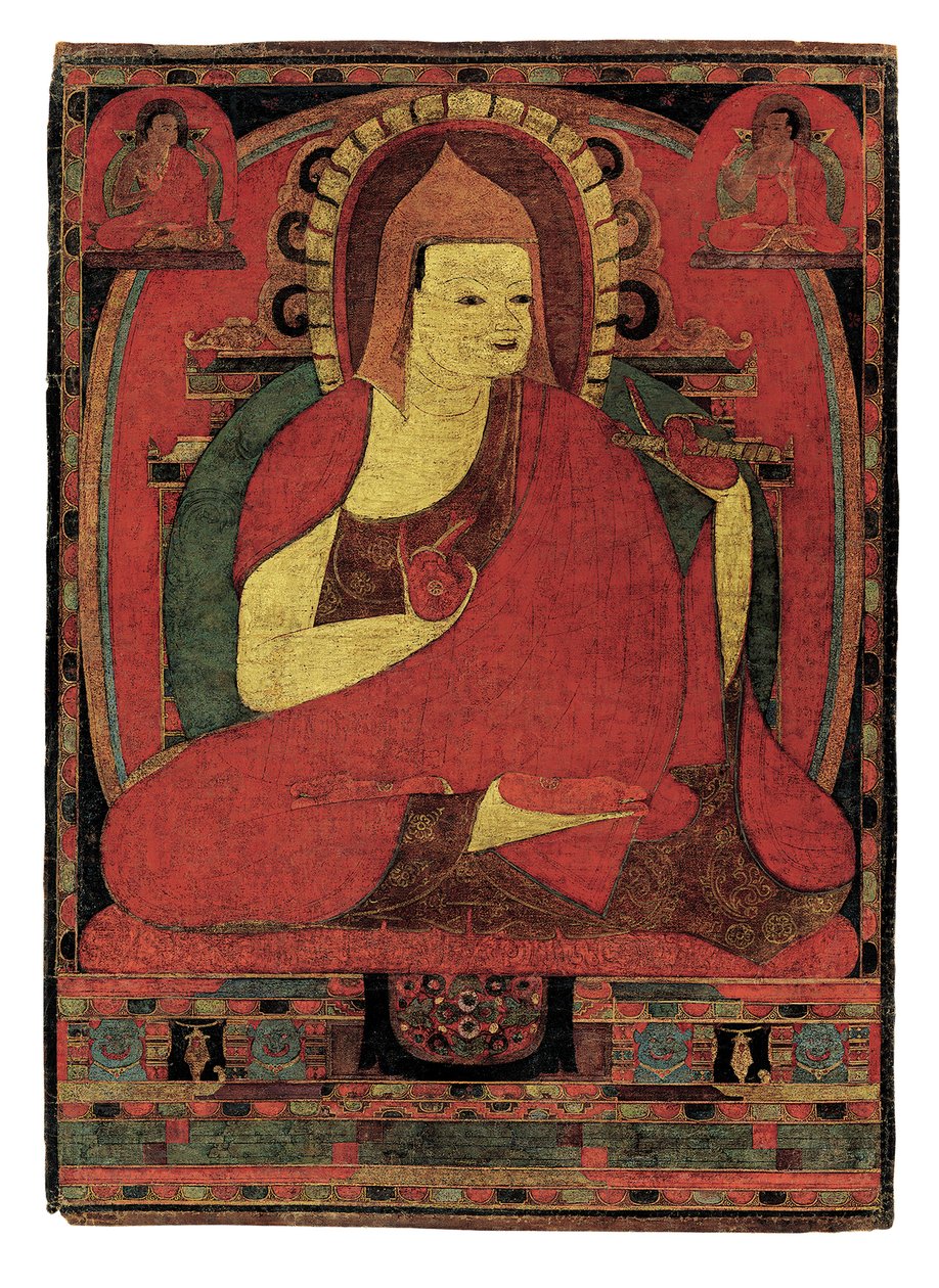 Az indiai szerzetes Atisa portréja. Tibet alkotó: Unknown