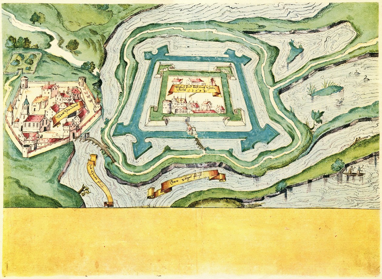 Város, kastély és Vöstung Spandaw 1604 alkotó: Unknown