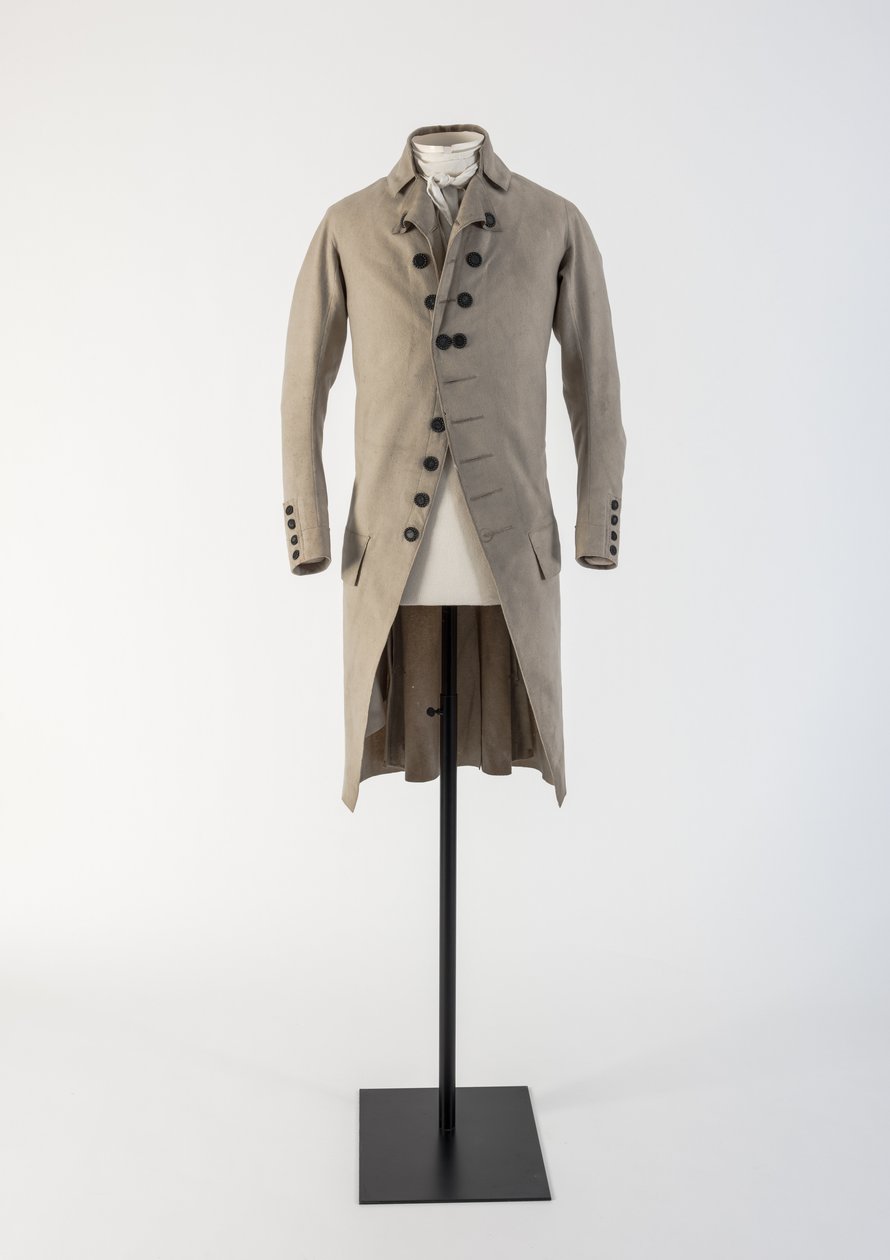 Férfi krémszínű gyapjú kabát, 1790-es évek (gyapjú) alkotó: Unbekannt Unbekannt