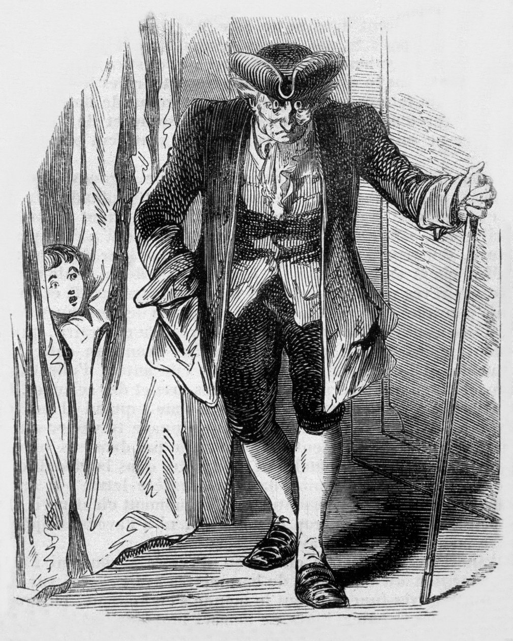 A Homokember, Coppelius, illusztráció az E.T.A. novellájából. Hoffmann az Éjszakai darabokból, 1817-es metszet alkotó: Unbekannt Unbekannt