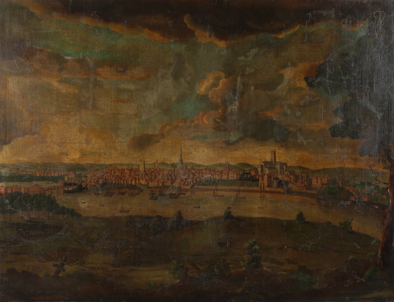 Worcester látképe, 1740 körül alkotó: Unbekannt Unbekannt