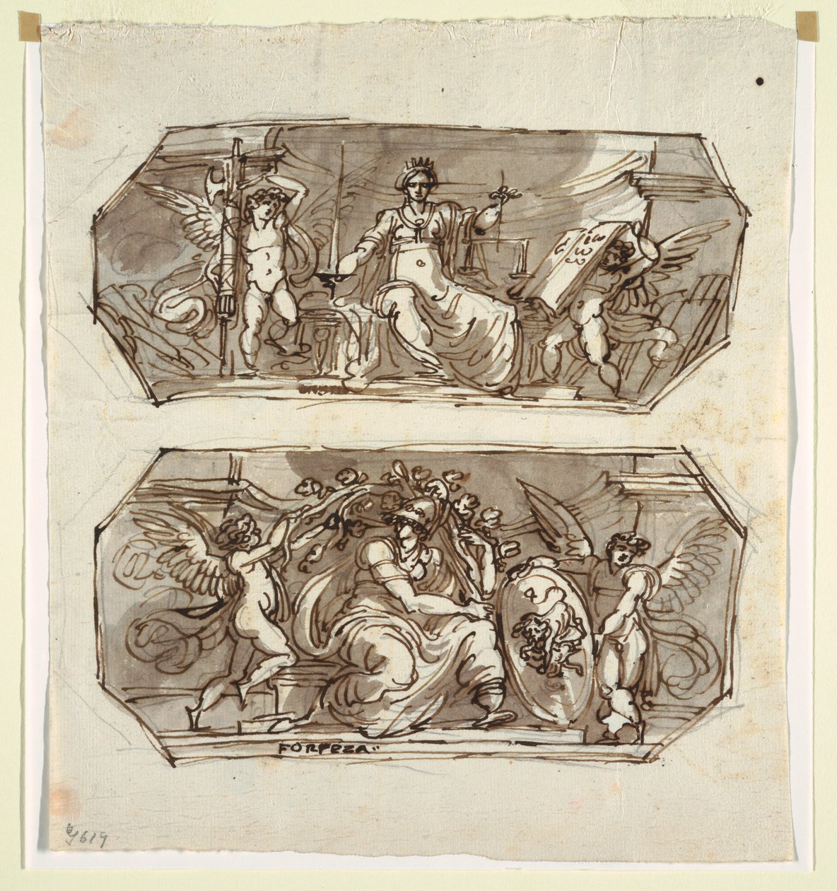 Rajz, igazságosság és erő, két nyolcszögben, 1812 alkotó: Unknown