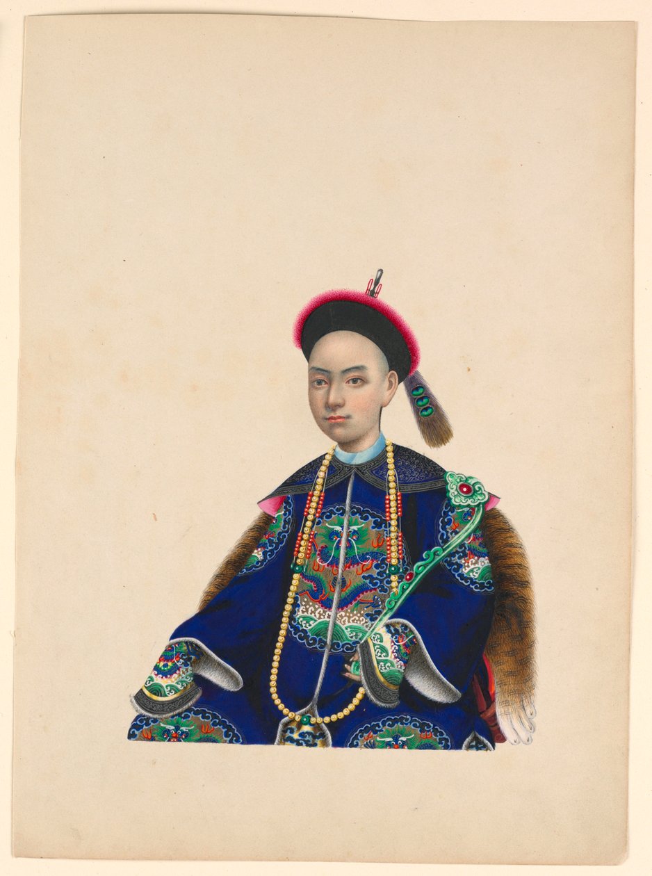 Miniatűr, Ülő ember portréja, kb. 1820–60 alkotó: Unknown