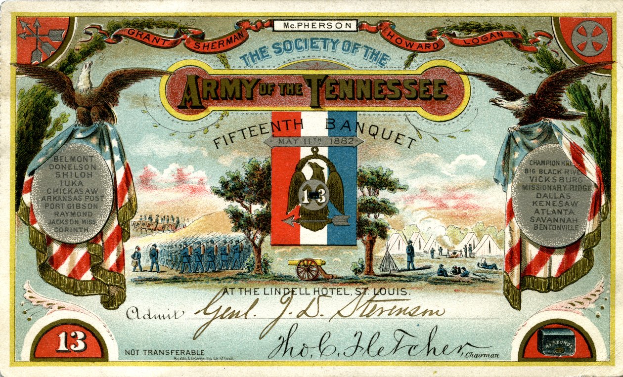 Jegy John D. Stevenson tábornok felvételére alkotó: Unknown