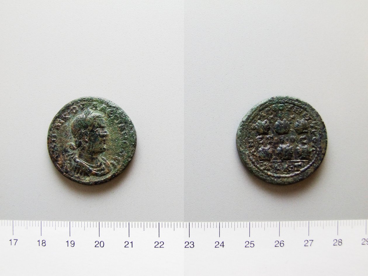Valerianus, Róma császárának érme; Gallienus, Róma császára Anazarbusból alkotó: Unknown