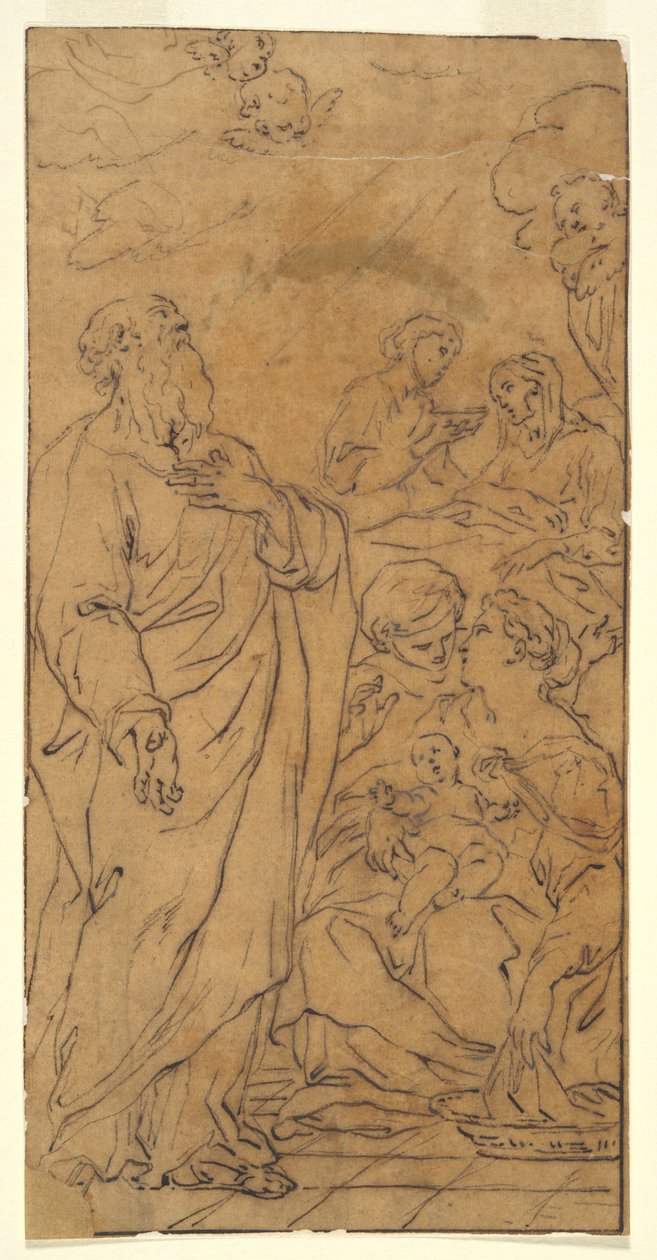 Szent Család és Szent (a Szűz születése), Rómában, S.Giovanni in Fonte alkotó: Unknown