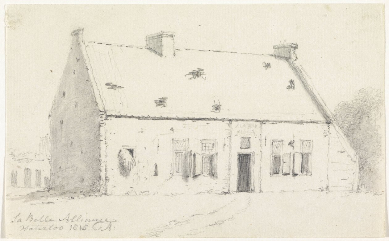 Huis La Belle Szövetség La Belle Alliance / Waterloo 1815 (cím a tárgyon) alkotó: Unknown