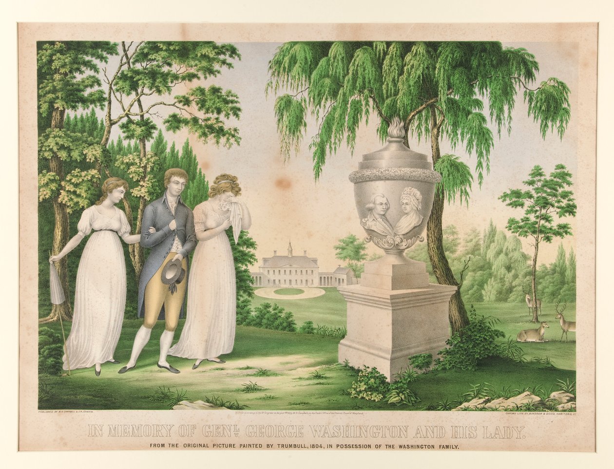 Genl emlékére. George Washington és a hölgy alkotó: Unknown