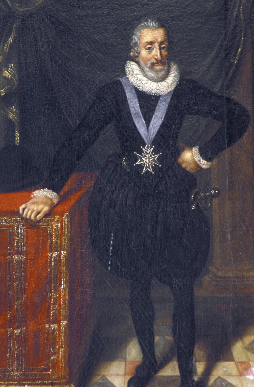 Indre & Loire N* 213 - Chateau de Plessis-les-Tours - IV. Henrik portréja - XVII. századi francia iskola alkotó: Unknown