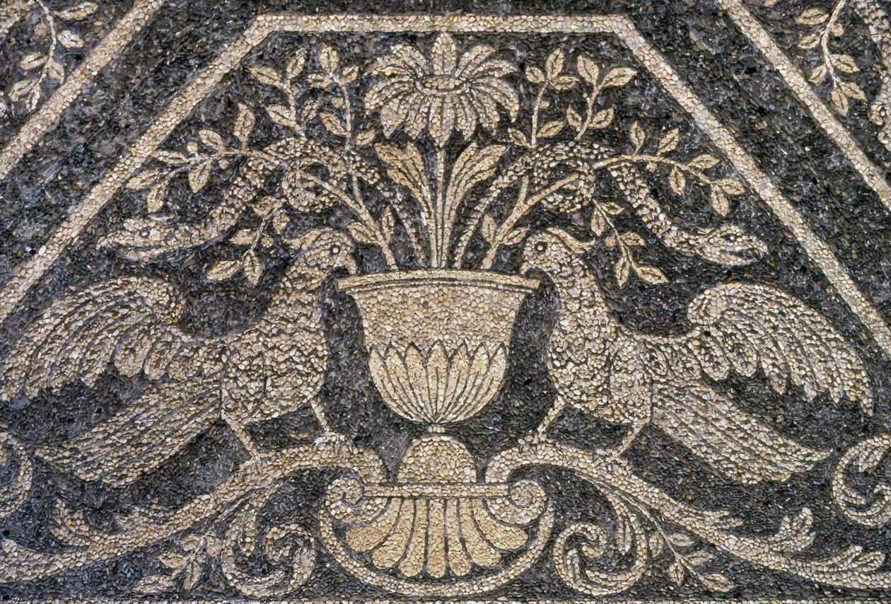 Mozaik és faldíszek, Nymphaeum at Villa Litta Visconti Borromeo Arese, Lainate, Lombardia, Olaszország alkotó: Unknown