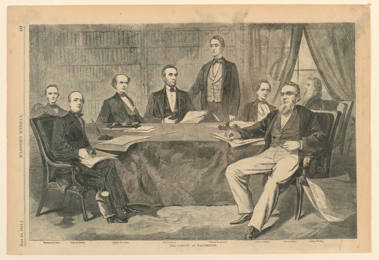 Lincoln elnök és kabinetjének tagjai Washingtonban, a Harper