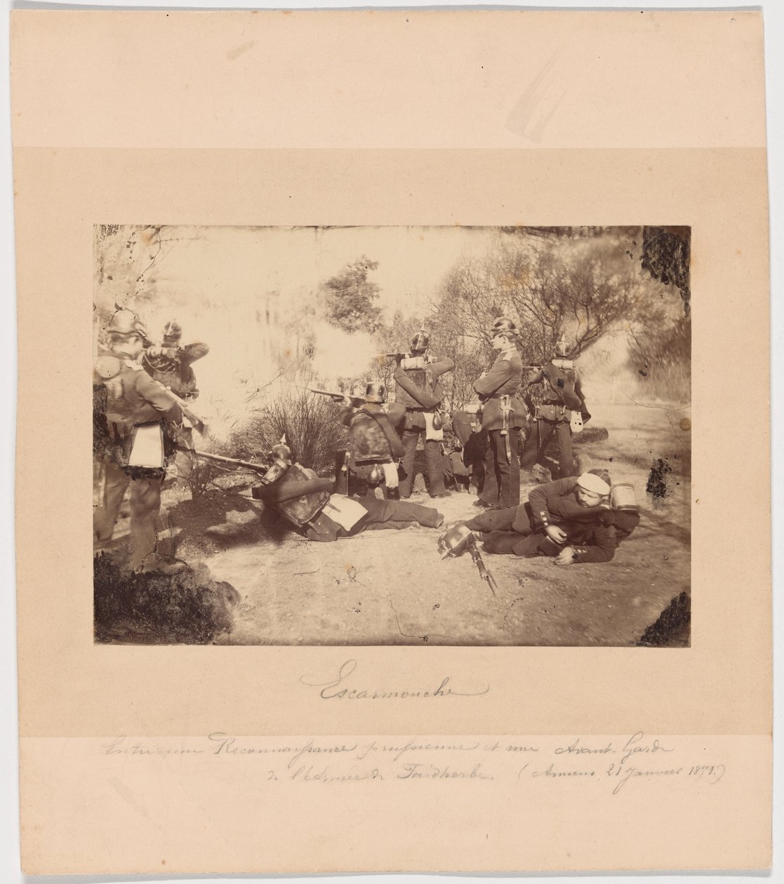 Összecsapás egy porosz felderítő egység és Faidherbe hadseregének előretolt csapatai között (Amiens, 1871. január 21.). alkotó: Unknown