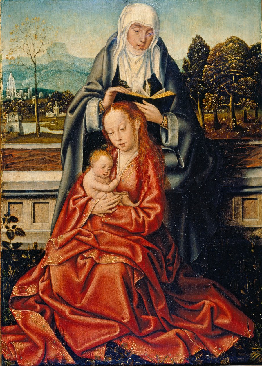 Szűz és gyermek Szent Annával, 15. század alkotó: Unknown