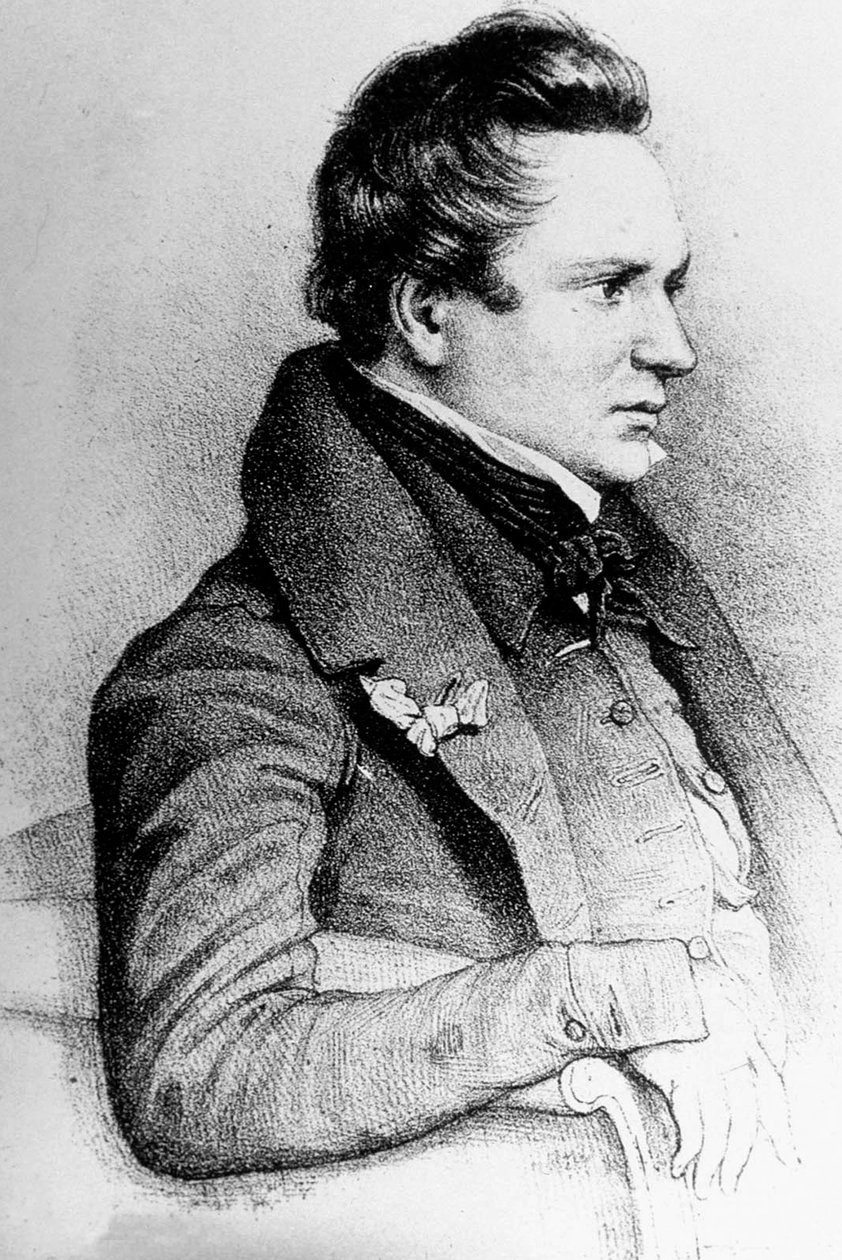 Victor Hugo (1802-1885) francia író, itt 1832-ben, Georges Frey metszete LeonNoel nyomán alkotó: Unknown