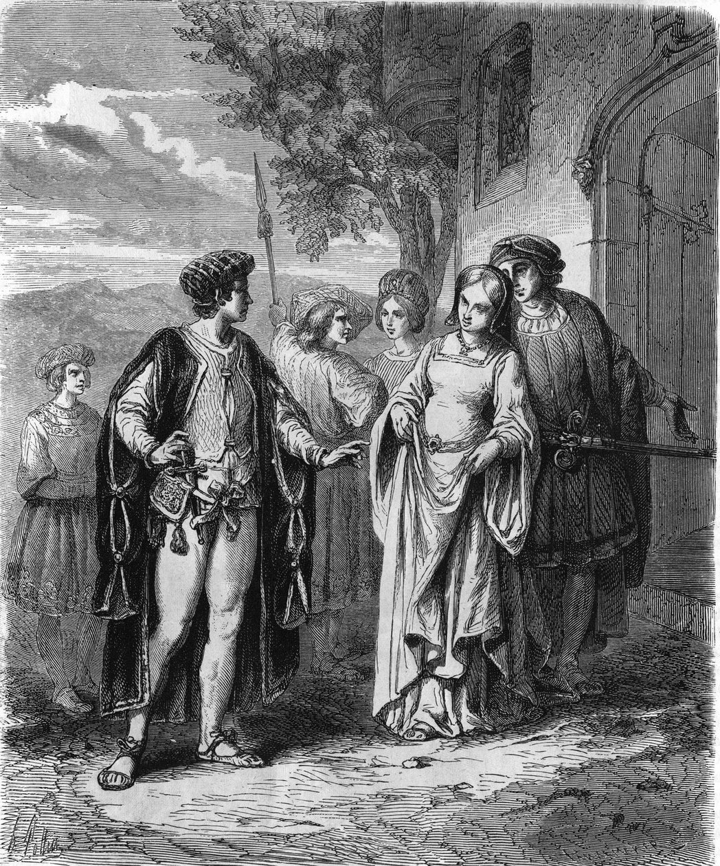 15. századi viseletek. 19. századi metszet. alkotó: Unknown artist