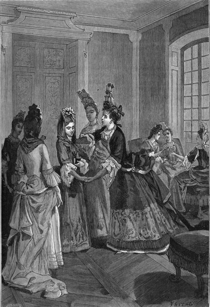 1685-1686: Új katolikusok. századi metszet. Jules Michelet „Histoire de France” című művében alkotó: Unknown artist