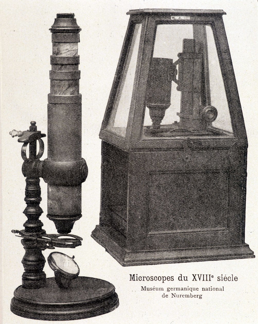 18. századi mikroszkópok: Nürnbergi Nemzeti Germán Múzeum. alkotó: Unknown artist