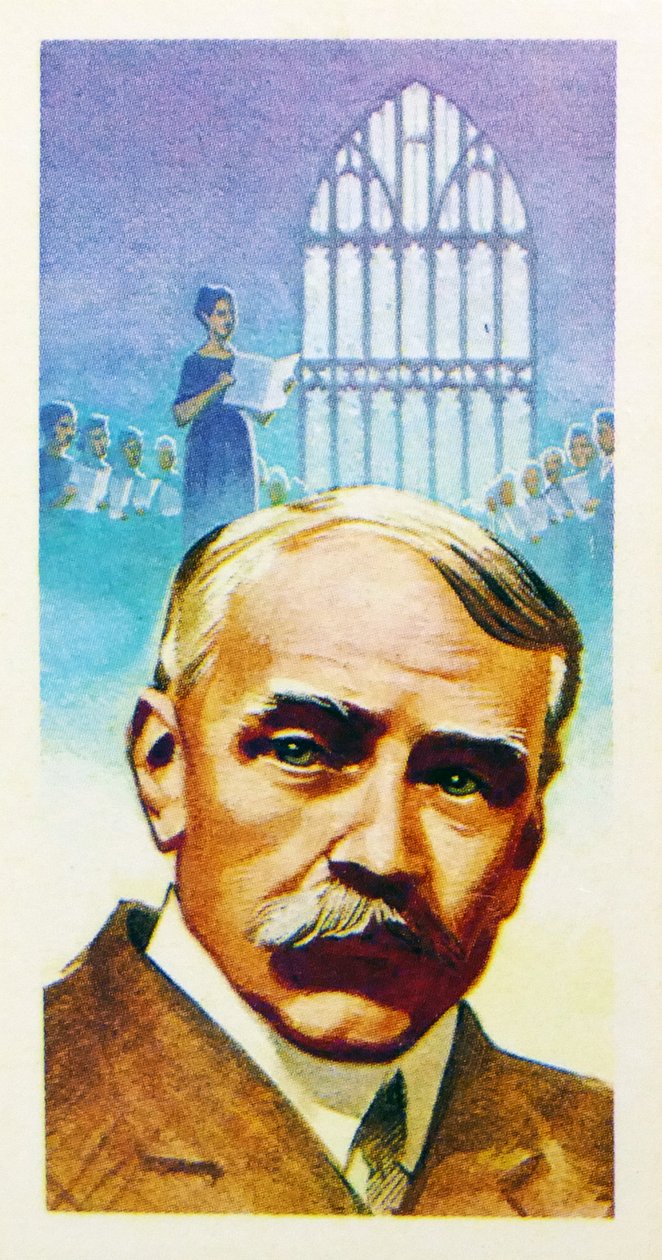 1969 Brooke Bond gyűjtői teakártya : Sir Edward Elgar (nyomtatás) alkotó: Unknown artist