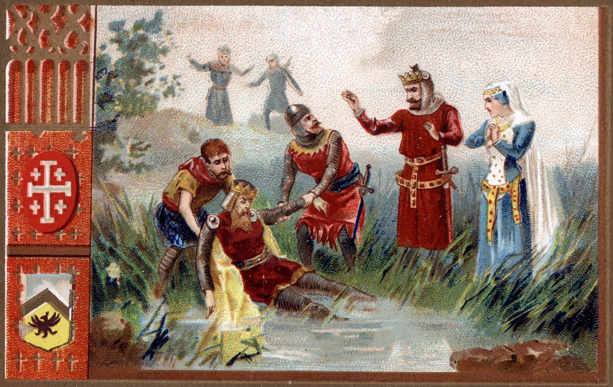 3. keresztes hadjárat: Frederic Barberossa császár (német római császár) holttestét fedezték fel a Selef folyóban 1190-ben. alkotó: Unknown artist