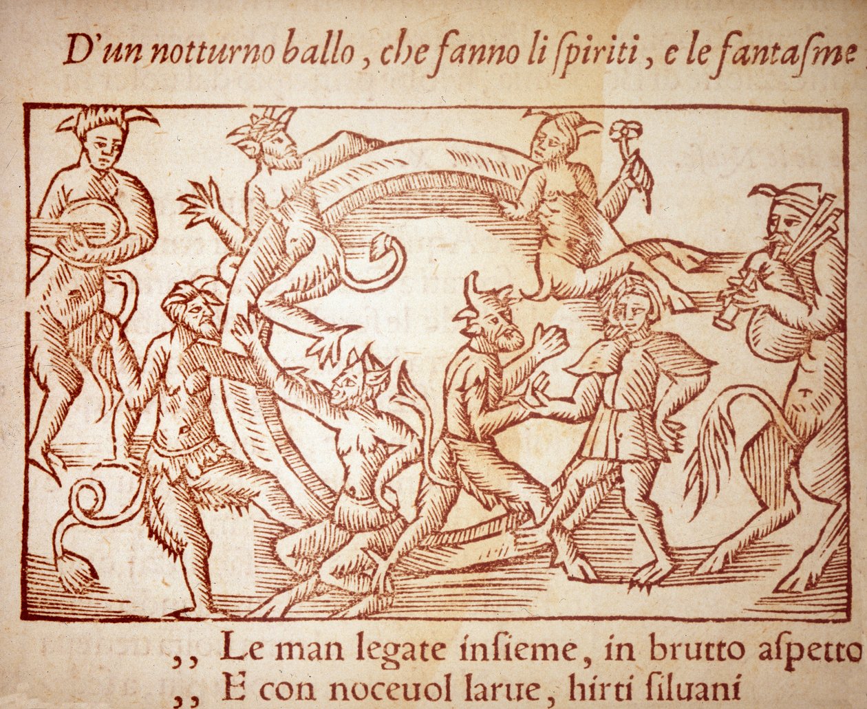 A szombat, Olaus Magnus (1490-1557) svéd vallásos és földrajztudós metsze, "Az északi nemzet története" c. alkotó: Unknown artist