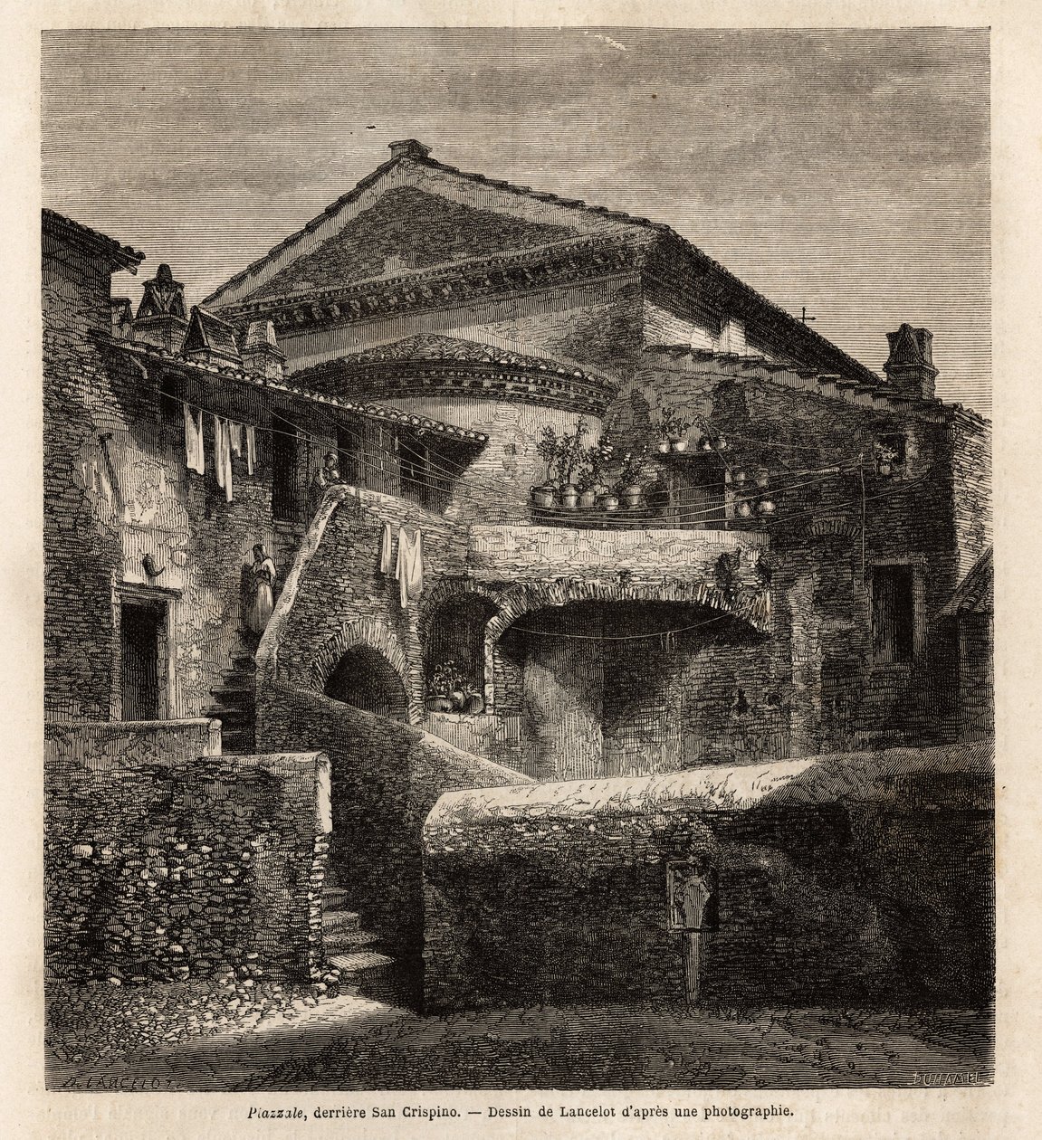 Egy kloáka a San Crispino kápolna mögött alkotó: Unknown artist