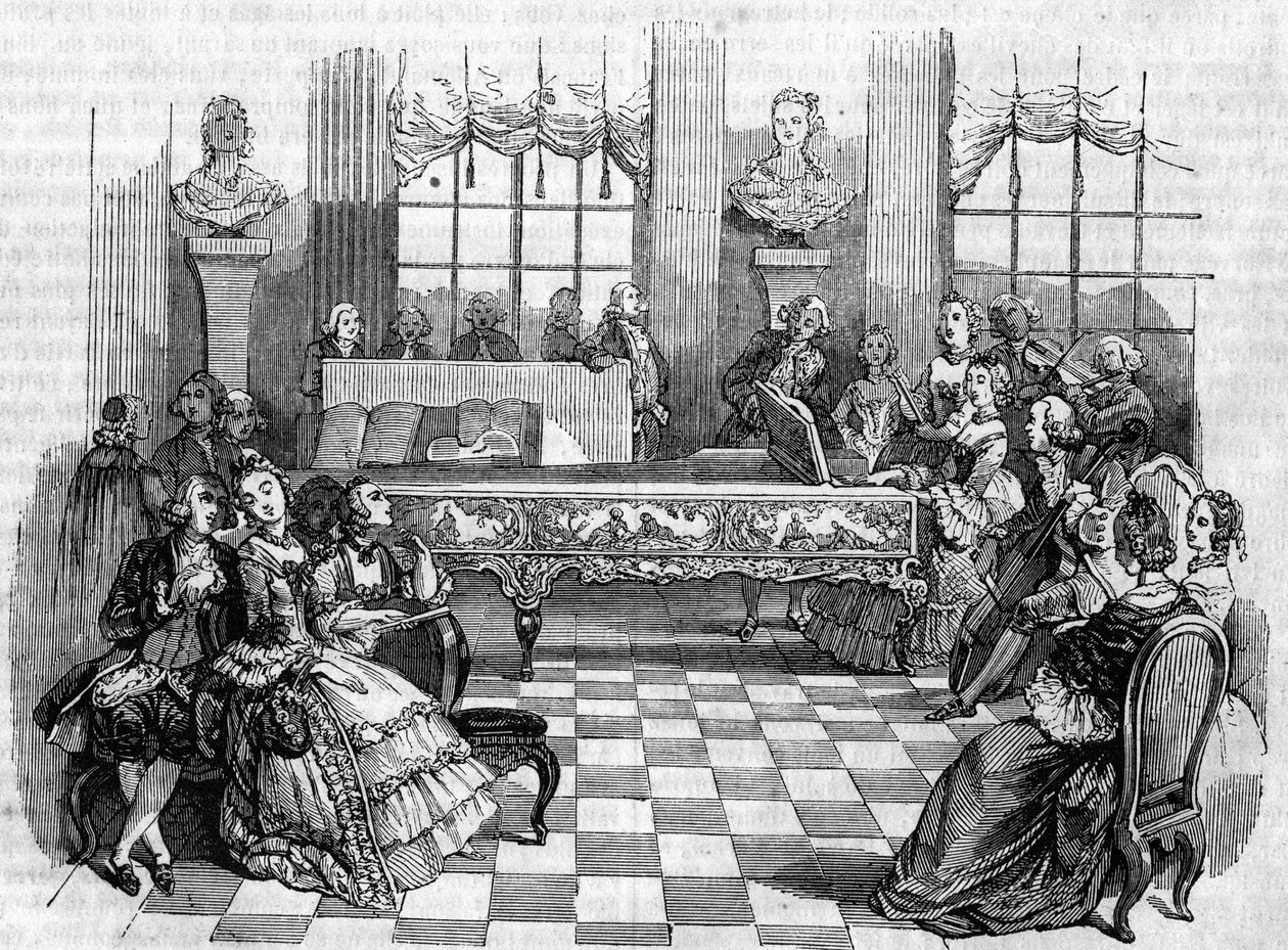 Koncert a 18. században. alkotó: Unknown artist