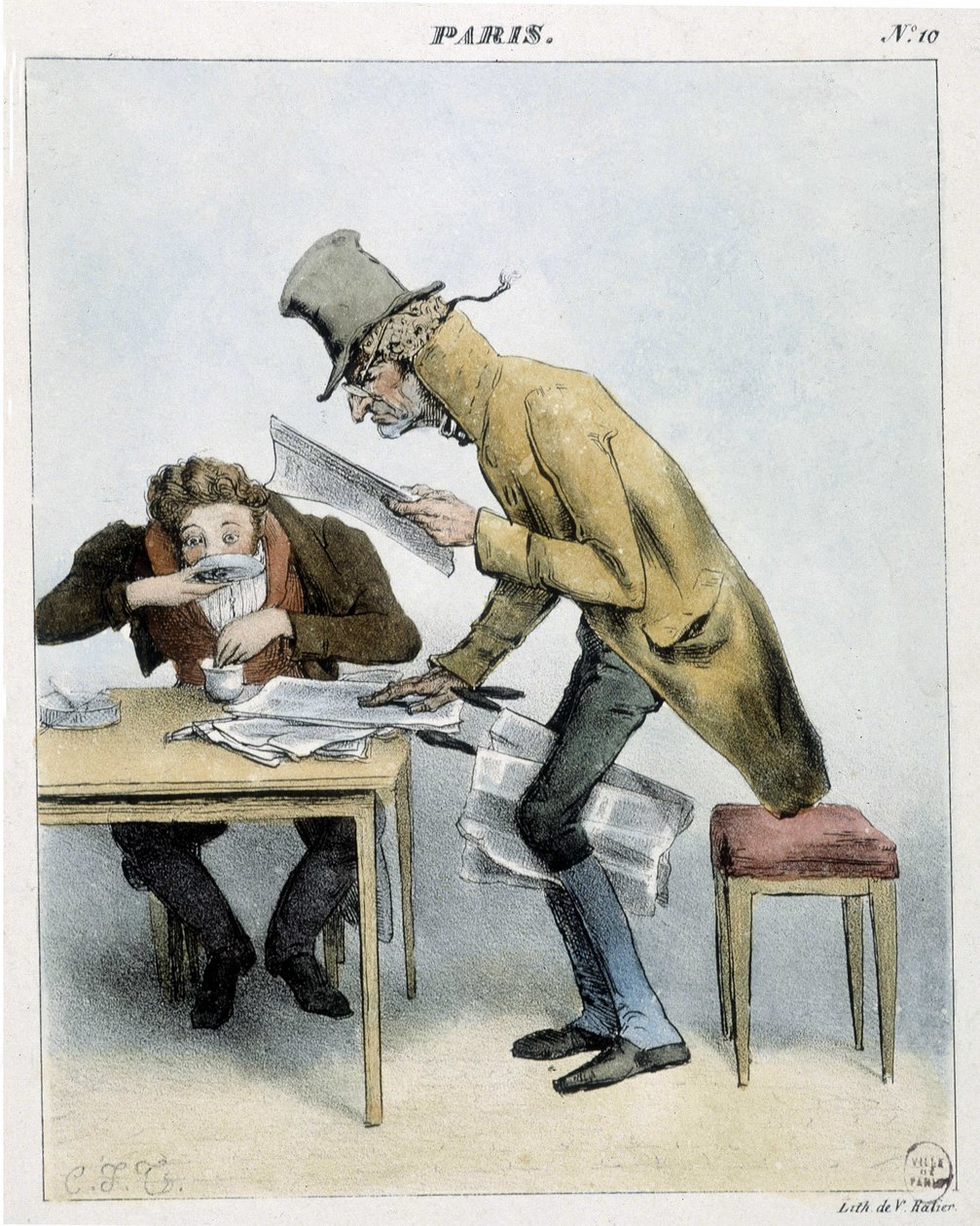 A Momus kávé markolója Párizsban - 1821, Carnavalet alkotó: Unknown artist