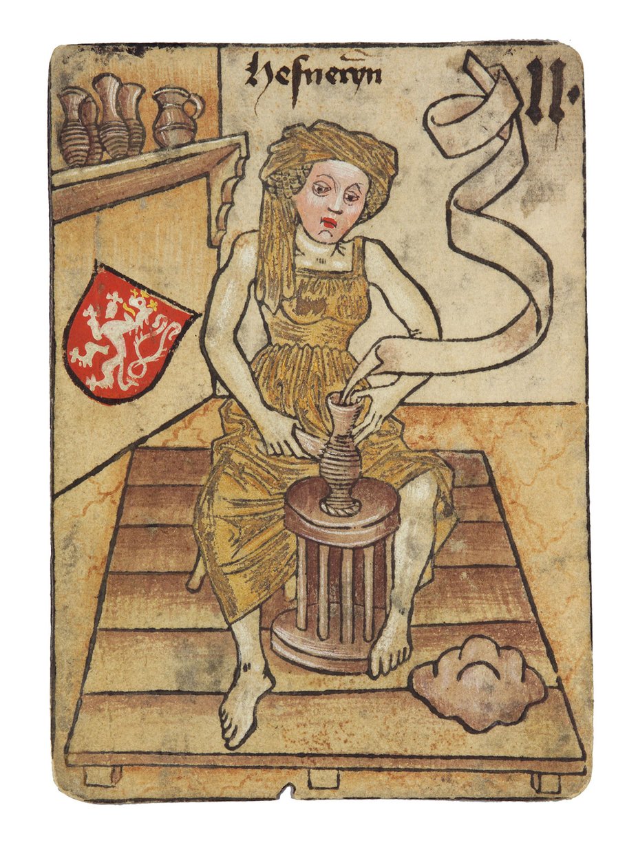 Egy fazekas. Az Ambras-kastély Hofaemterspiel (Bírósági játék) alkotó: Unknown artist