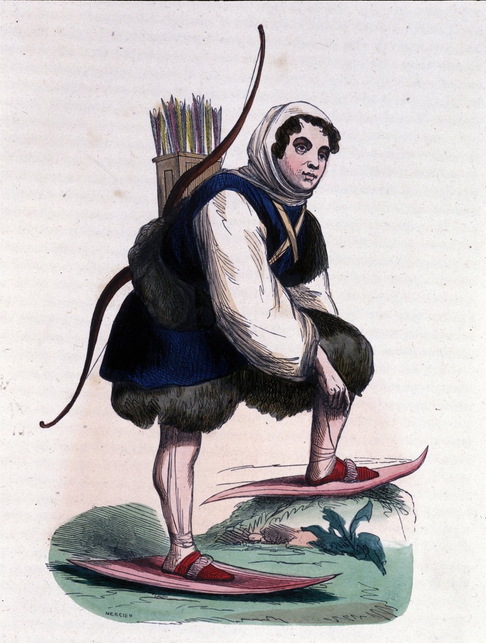 A mongol származású szamojéd törzsből származó sívadász. alkotó: Unknown artist