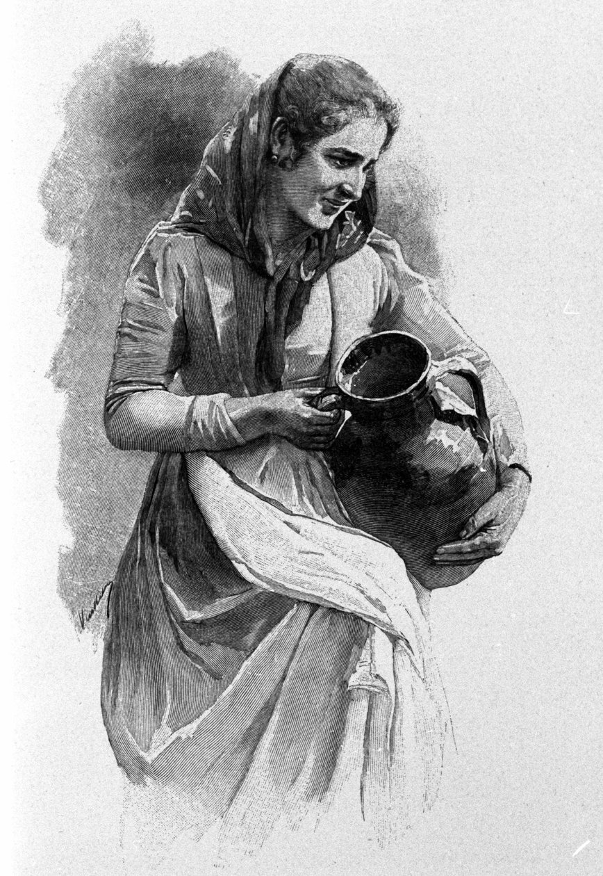 Egy fiatal nő a nép közül, Szicília Messina lakója. alkotó: Unknown artist