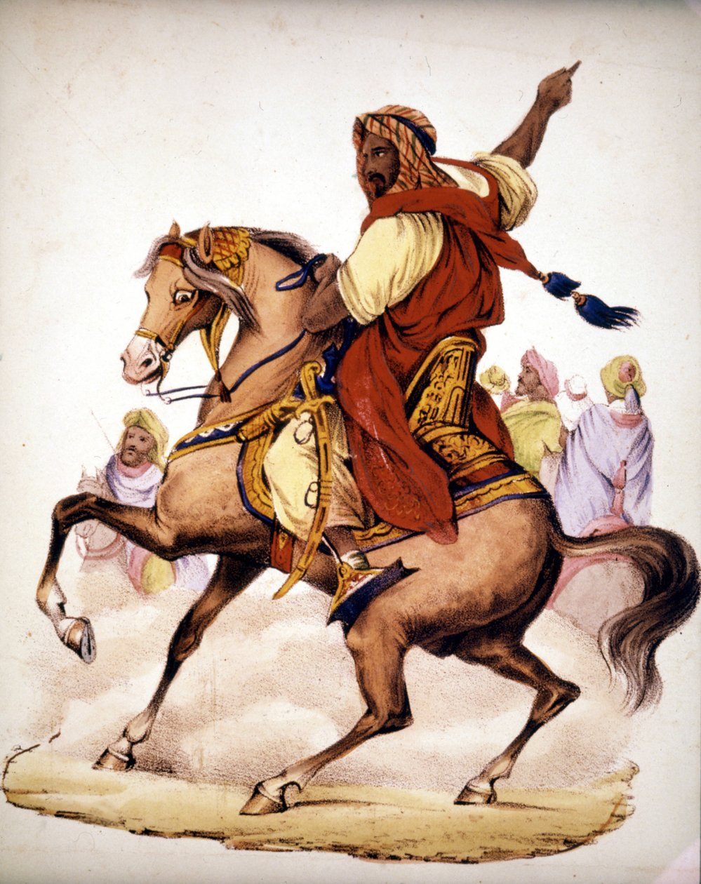 Abd El-Kader (1807-1883), Algéria arab emírje. 19. századi litográfia. alkotó: Unknown artist