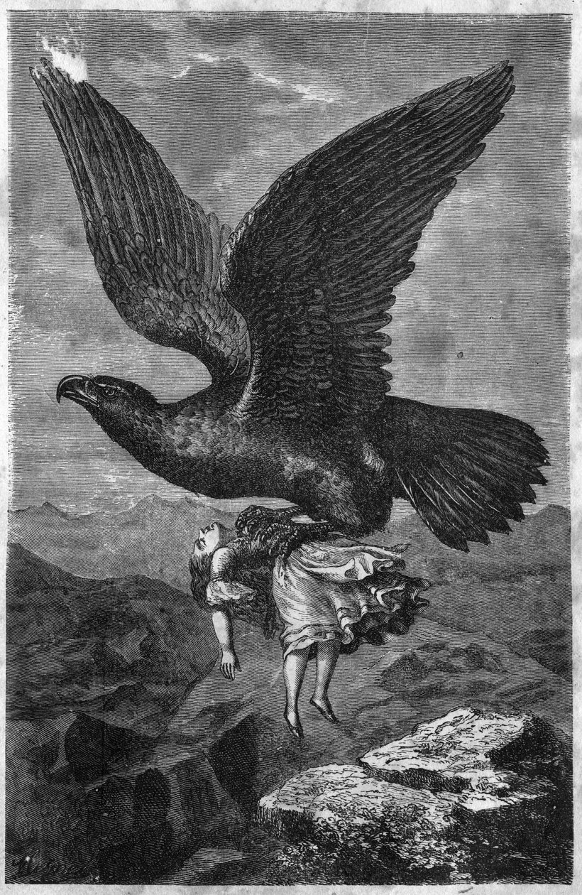 Gyermekrablás egy királyi sas által. alkotó: Unknown artist