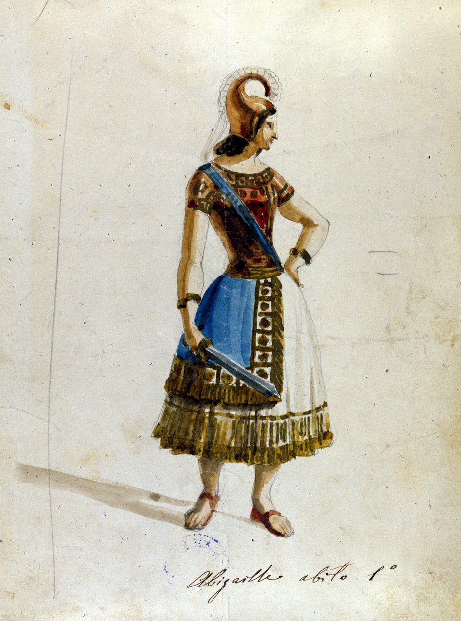 Abigaille jelmez Giuseppe Verdi (1813 - 1901) operájában, a „Nabucco””” először „” Nabucodonosor”” Scala Múzeum alkotó: Unknown artist