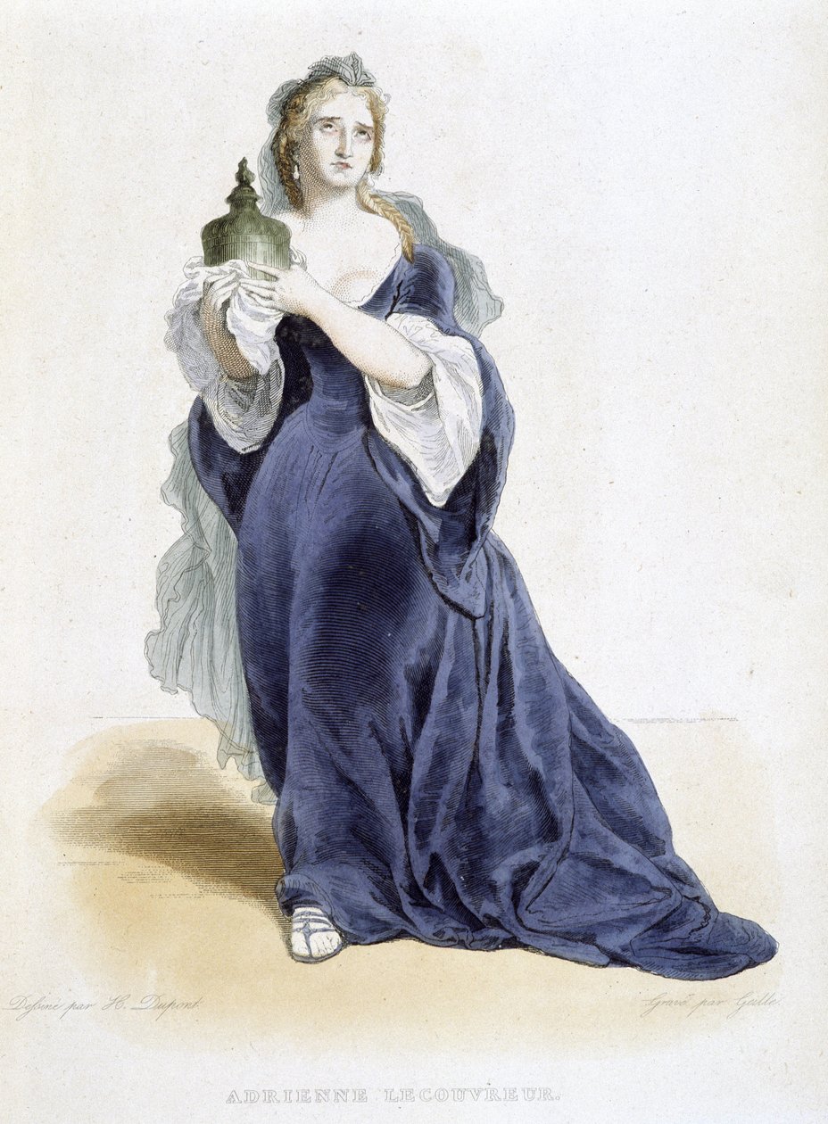 Adrienne Lecouvreur (1692-1730), francia színész. Mennechet "" francia plutarchájában 1844-1847. Dekoratív Művészeti Könyvtár Párizsban. alkotó: Unknown artist
