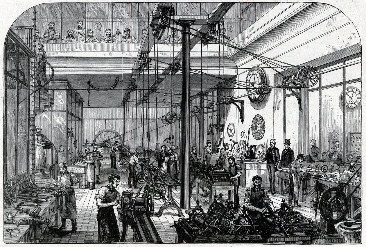 A Benson különleges erősségű angol bonyolult karóráinak hirdetése – Óraműhelyek a Ludgate Hillben, J.W. Londoni Benson. 1898 alkotó: Unknown artist