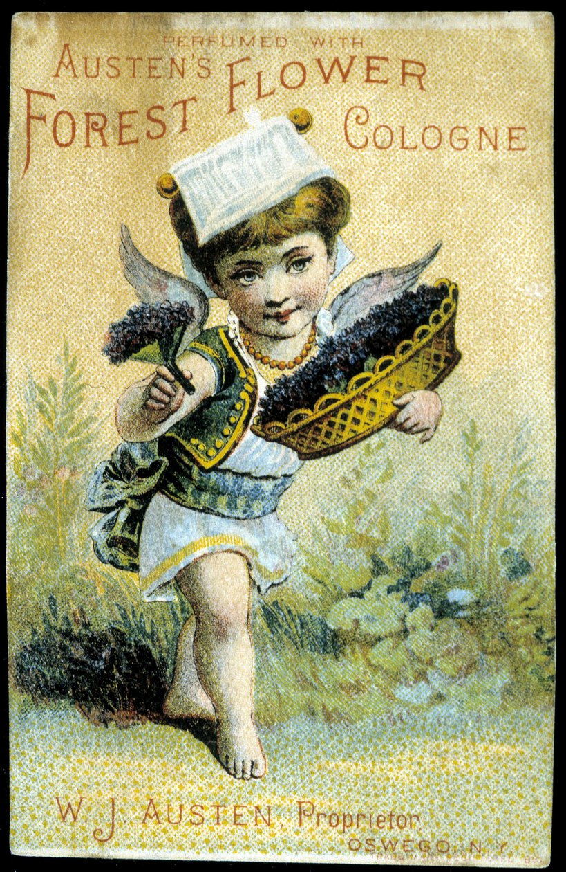 Reklám az Eau de Cologne-hoz Austen erdei virága – 19. század alkotó: Unknown artist