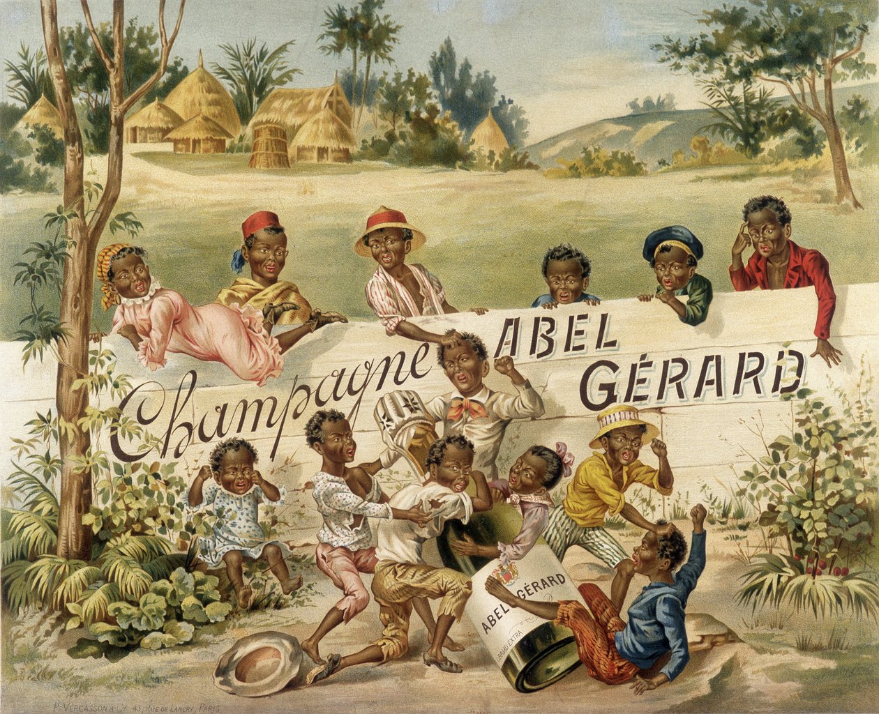 A Champagne Abel Gérard reklámplakátja, 19. század vége alkotó: Unknown artist